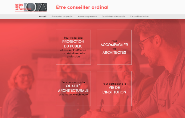 Réalisations Yes You Web! Conseil national de l'ordre des architectes