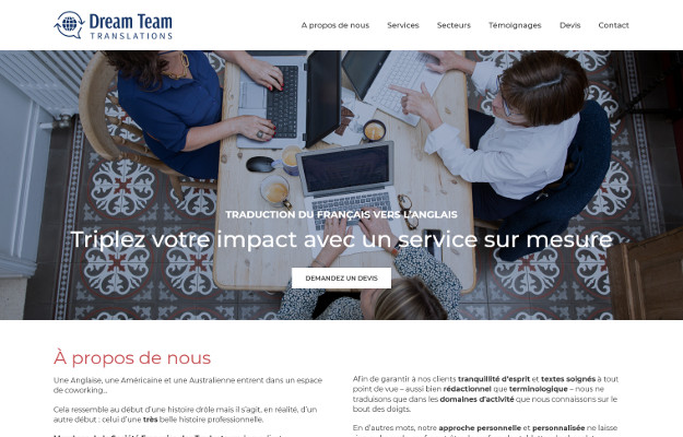 Réalisations Yes You Web ! Dream Team translations